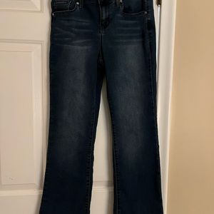 1822 Denim Women’s size 8 denim jeans boot cut slight flare.
